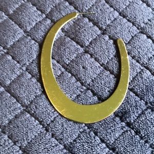 Large Flat Gold Hoop Earrings